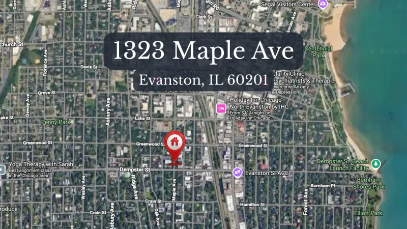 1323 Maple Evanston Illinois Listing Map